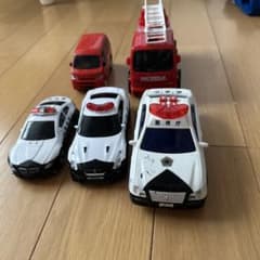 緊急車両 ミニカー 5台セット パトカー 消防車 郵便