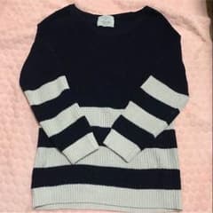 ☆ゆき☆様専用☆美品☆Ungrid アングリッド ハーフボーダーニットのサムネイル