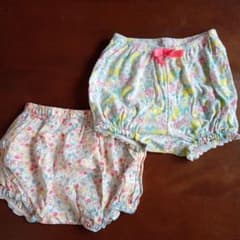 ★２枚セット★PETIT BATEAU 12m 74cm 花柄 オーバーパンツのサムネイル