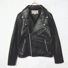 ユナイテッドアローズ М ライダースジャケット 黒 羊革 ラムレザー