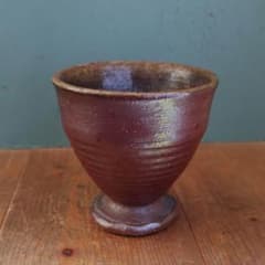 備前焼 脚付き酒杯 加村香童 岡山伝統工芸品 陶芸 酒器 馬上杯 - メルカリ