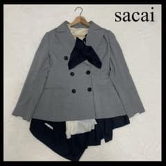 サカイ Suiting Mix Jacket テーラードジャケット スカーフ サカイ Suiting Mix Jacket テーラードジャケット スカーフ - メルカリ