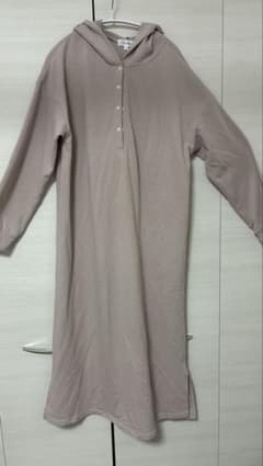 今月末まで❗️ ウサギ耳付きフード マタニティワンピー ス授乳 L