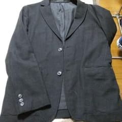無印良品　ウールジャケット　黒　サイズLのサムネイル