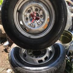 82様専用D21 日産ダットサントラック 純正鉄ホイール タイヤ付き 4本