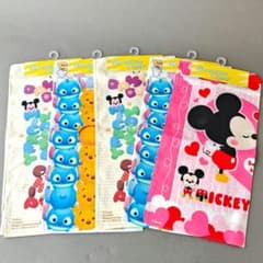 Unused, Japanese-made, 100% cotton Disney handkerchiefs with tags, set of 5.
