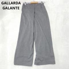 Gallardagalante wide-leg pants, houndstooth pattern, size F, black, suitable for formal occasions.