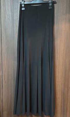 Long skirt, black, plain