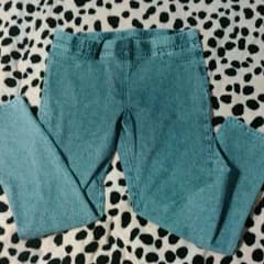 値下げ‼　デニム風パンツ　グレー　ウエストゴムのサムネイル