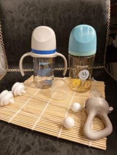ピジョン 哺乳びん 240ml PCN・PPSU2本セット ハンドル・ストローのサムネイル