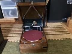 Columbia G-241ポータブル蓄音機 木目 オイル グリスアップ済み