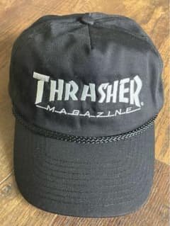 当時物 90s スラッシャー thrasher cap 紐付き キャップ 黒タグ - メルカリ