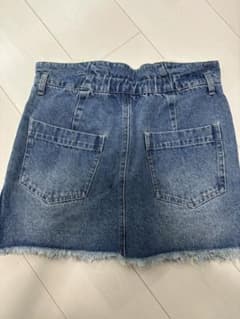 デニムミニスカート フリンジ加工のサムネイル