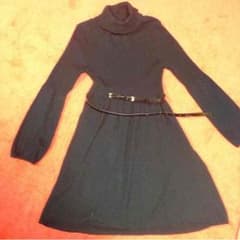 黒のニットワンピ！ リボンベルトおまけ着き(*^^*)vのサムネイル