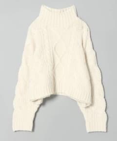 JEANASIS ハイネックケーブルショートニットのサムネイル