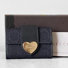 美品 グッチ GUCCI キーケース GGキャンバス ブラック - メルカリ