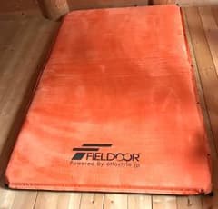 FIELDOOR キャンプマット Lサイズ 10cm厚 (オレンジ)のサムネイル