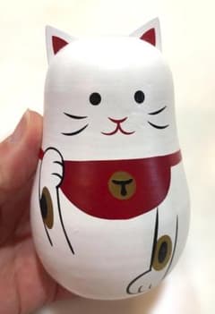 招き猫 木製 置物 インテリアのサムネイル