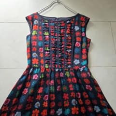 極美品】アナイ36 シルク シフォンギャザーワンピース 花柄 - メルカリ
