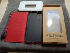 LITBRIAN 赤黒フリップケース Xiaomi　Redminote 10T用のサムネイル