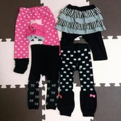女の子 ズボン スカッツ レギンス 2枚 セット♪ 80 85のサムネイル