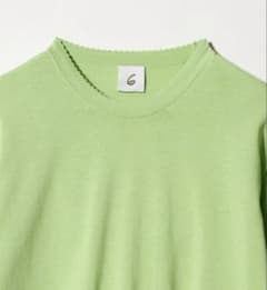 今期2026年春夏＜6(ROKU)＞ コットン ピコット クルーネック ニット