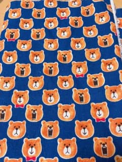 【クマ柄】大きなお口　110×53㎝のサムネイル