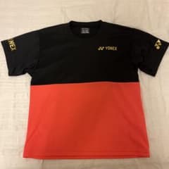 YONEX 半袖シャツ ブラック オレンジ - メルカリ
