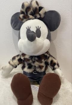 ミッキーマウス＆ミニーマウス　デココレ アニマルレオパードBIGぬいぐるみ