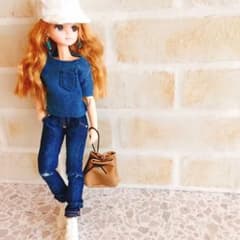 リカちゃん服 着せ替えお洋服セット❤︎ ダメージデニムのサムネイル