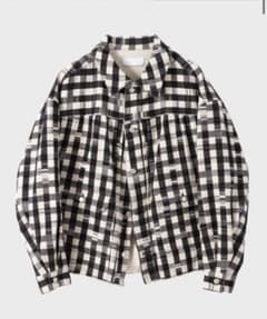 【極美品】neon sign glitch gingham jacketのサムネイル
