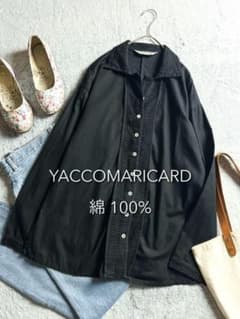 YACCOMARICARD】綿100% レギュラーカラーピンタックロングシャツ 