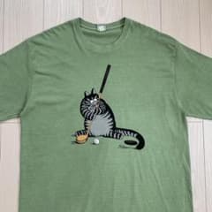 90s レアカラー クレイジーシャツ クリバンキャット ヴィンテージ Tシャツ