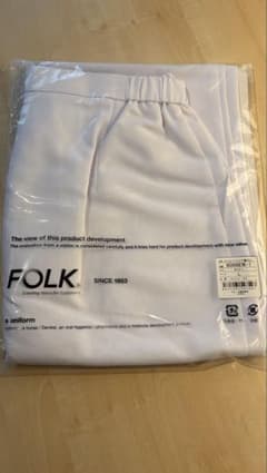 FOLK ストレートパンツ(脇ゴム)Lサイズのサムネイル