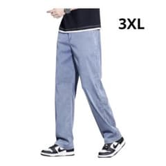 바지 맨즈 슬랙스 와이드 테이퍼드 팬츠 3XL 시원한 냉감
