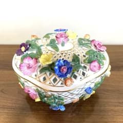 専用】ロイヤルポーセリン ポプリポット 小物入れ 陶器 バラ 薔薇 蓋