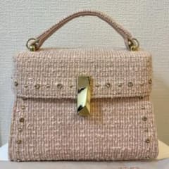 CELFORD セルフォード ツイードビジュースタッズポシェット ピンクのサムネイル