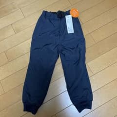 新品　GU ネイビー 裏起毛長ズボン 110サイズのサムネイル