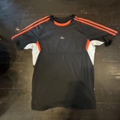 160cm. adidas 축구 셔츠 블랙×오렌지