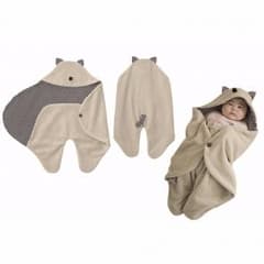 ★新品・未使用★可愛い耳付きおくるみ♪♪のサムネイル