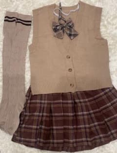 制服風ガーリーブラウンセット♥のサムネイル