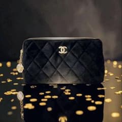CHANEL ポーチ ブラック キルティング ベロア ノベルティ 限定 非売品