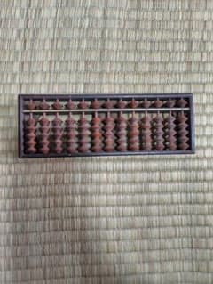 ★貴重★5玉木製茶色そろばん コンパクトのサムネイル