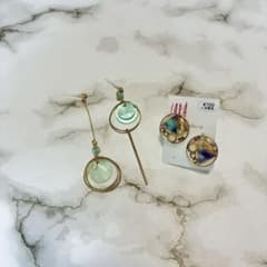 ブルー系 ピアス 2点セットのサムネイル