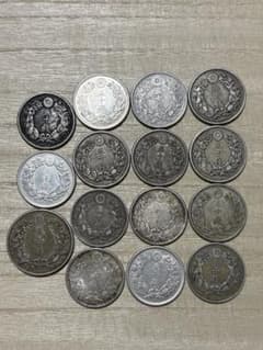 竜、旭日50銭銀貨 15枚まとめ 154g 300円スタート - メルカリ