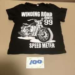 バイクデザイン Tシャツ 100cm 黒のサムネイル