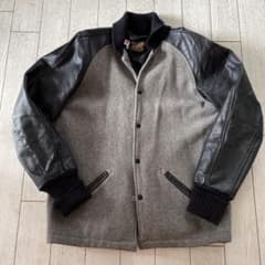 美品 skookum 36 ウール レザー スタジャン サーコート スクーカム