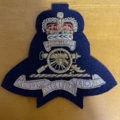 英国 Royal Artillery 王立砲兵 モチーフ 金モール刺繍 ワッペンのサムネイル