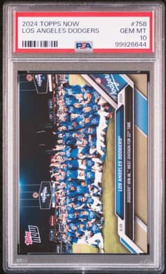 PSA10 ロサンゼルス・ドジャース 2024 Topps Now #758のサムネイル