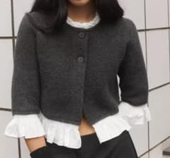 ZARA ポプリンコンビニットジャケット - メルカリ